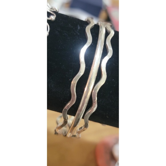 Vintage Taxco Mexico Sterling Silver  3-piece Bangle Bracelet, signed TA-141. - Picture 15 of 16